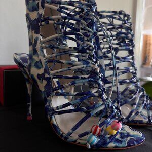Sophia Webster Lacey Oceana Cage Sandal Size 38.5
